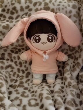 BTS Jungkook 20CM Plush Doll in Bunny Hoodie